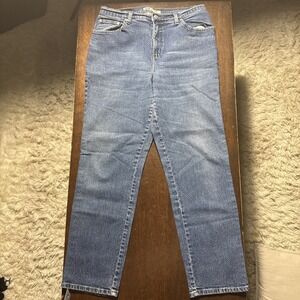 Y2K Faded Glory Women's High Waist Straight Leg Jeans Size 14 Stretch ClassicFit